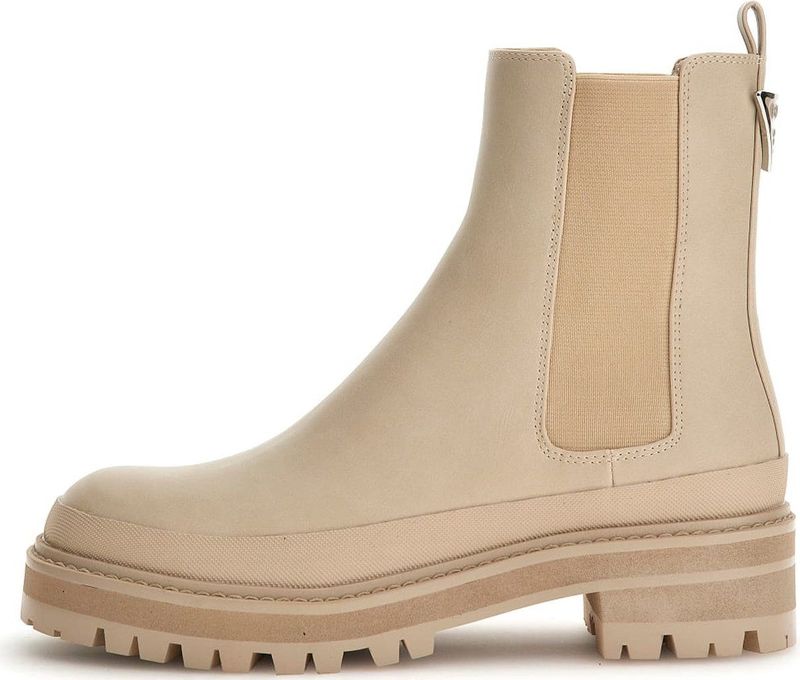 Guess - Babala Dames Enkellaars - Cream - Leder