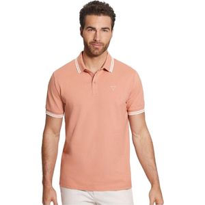 Guess - Logo Polo Shirt - Roze - Katoen - Korte Mouwen