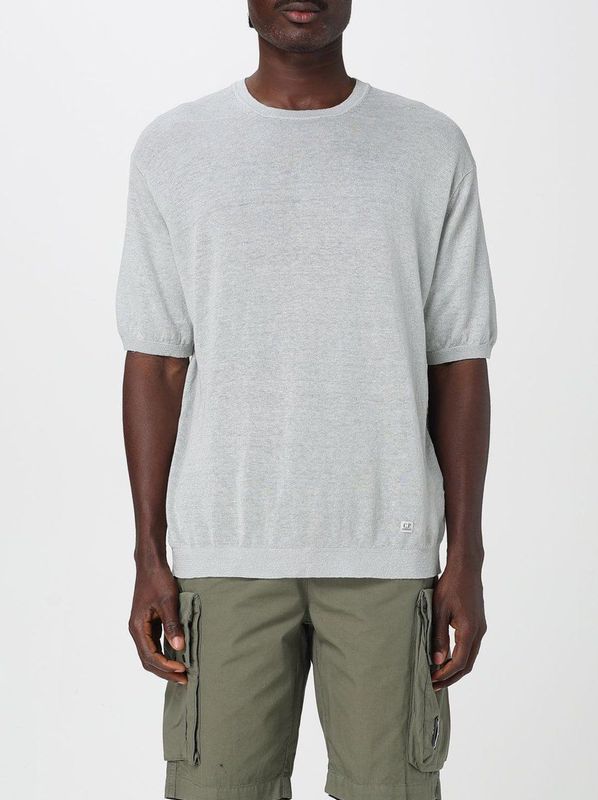 C.p. Company - T-shirt - Grijs - Heren - 100% Linnen