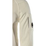 C.p. Company - Trui - Wit - 100% Katoen - Lange Mouwen - Ronde Hals