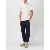 C.p. Company - Polo Shirt - Wit - Piqué Katoen Stretch - Geribbelde Kraag
