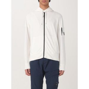 C.p. Company - Zip-Through Hoodie - Wit - Fleece