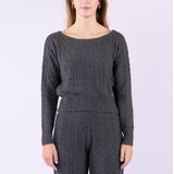 Guess Es Ls Kabeltrui Tanya Swtr Grijs - Fashionwear - Vrouwen