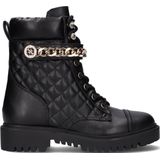 Guess - Odysse - Dames Laarzen - Zwart - Lederlook - Veterboots