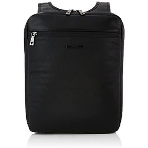 Guess BUSINESS Flat Backpack, zwart, Eén maat, klassiek, zwart., Taille unique, klassiek