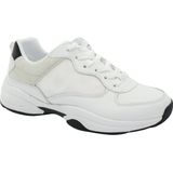 Guess - Luckee - Dames Sneakers - Wit - Verschillende Materialen