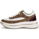 Guess - Kyra - Sneaker - Wit Beige Bruin - 100% PU