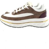 Guess - Kyra - Sneaker - Wit Beige Bruin - 100% PU
