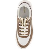 Guess - Kyra - Sneaker - Wit Beige Bruin - 100% PU