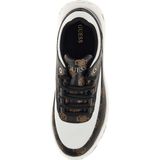 Guess - Kyra - Sneakers - Wit Bruin - Kunstleer