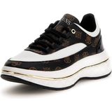 Guess - Kyra - Sneakers - Wit Bruin - Kunstleer