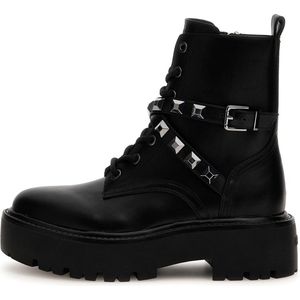 Guess Vaida Dames Veterboots/Laarzen - Zwart - Leder - Maat 40