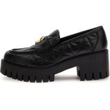 GUESS Wany Chunky Leren Loafers met Geps Zwart