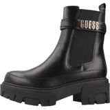 Yelma - Korte Laarzen - Zwart - Nepleer - Ronde Neus - Hakhoogte 6 cm