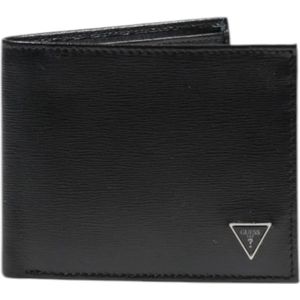 Guess Cert Saffiano Leather Heren Portemonnee - Zwart - One Size
