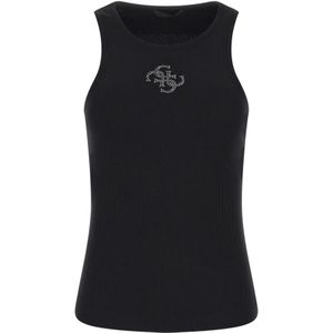 Guess - SL Round Neck Gwendalina - Top - Zwart - Ronde Hals