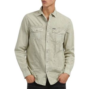 Guess - Overhemd - Groen - 100% Katoen - Slim Fit