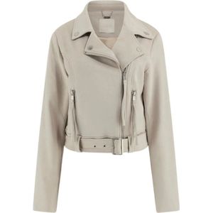 Guess - Synthetic Suede - Jas - Beige - Synthetisch Suède