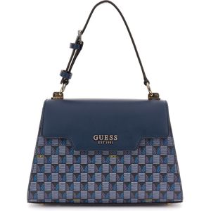 Guess Hallie Top Handle Flap blue logo Damestas