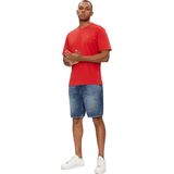 Guess - Heren - Rood - T-shirt - Katoen