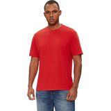 Guess - Heren - Rood - T-shirt - Katoen
