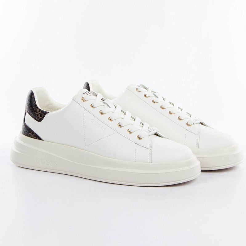 Guess - Elba Model - Sneakers - Zwart - Leer