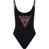 Guess - Badpak - Zwart - Met Verstelbare Bandjes - Diepe Rugdecolleté
