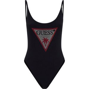 Guess - Badpak - Zwart - Met Verstelbare Bandjes - Diepe Rugdecolleté