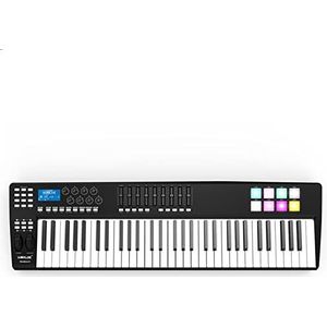 61 Draagbaar 61-key USB MIDI Toetsenbordcontroller 8 RGB Kleurrijk Verlicht Trigger Pad digitale piano