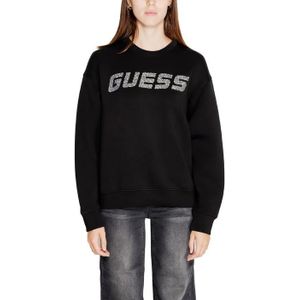 Guess, Dames, Sweatshirts & Hoodies, Zwart, Maat: M Viscose,