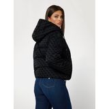 Guess - DAISY PUFFER LOGO FLOCK - Donsjas - Zwart