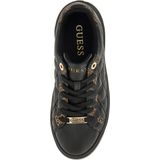 Guess Dattice Dames Sneakers Laag - Gewatteerd - Black/Brown - Maat 36