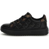 Guess Dattice Dames Sneakers Laag - Gewatteerd - Black/Brown - Maat 36