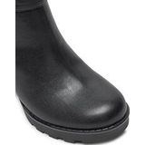 Enkellaarsje - Kunstleer - Zwart - 100% Polyurethaan - Bandje Met Gesp