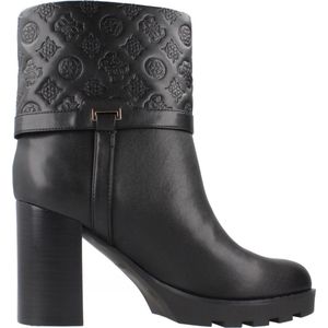 Enkellaarsje - Kunstleer - Zwart - 100% Polyurethaan - Bandje Met Gesp