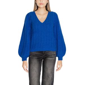 Guess - Knitwear - Lichtblauw - Polyester - V-halslijn - Lange Mouwen