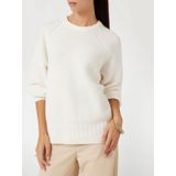 Trui - Lichtblauw - Gemengde Wol - Ronde Hals - Lange Raglanmouwen