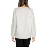 Guess - Kabelgebreide Trui - Wit - 75% Polyester, 14% Acryl, 5% Wol, 3% Elastaan, 3% Alpaca