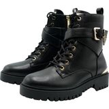 Guess Olsy Dames Enkellaarzen Zwart/Goud PU