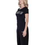 T-shirt - Zwart - Met Logo Met Stras