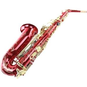 saxofoon kit Eb Altsaxofoon Helder Rood Goudlak E Plat Altsaxofoon Muziekinstrument Met Nylon Doos