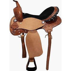 Cwell Equine Westernzadel leren zadel loopzadel 43 cm