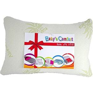 Baby's Comfort Anti Allergische Kinderbedkussen 100% katoen of Memory Foam Aloe Vera & MEMORY FOAM