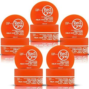 Red One Oranje Aqua Hair Gel Wax - 150ml (5 stuks aanbieding)