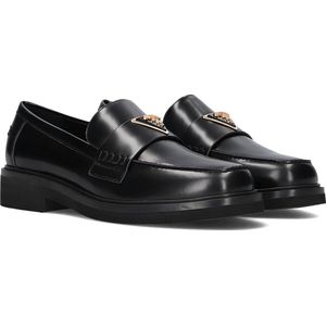 GUESS Shatha Leren Loafers Zwart