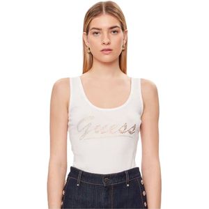 Guess - Top - Wit - Dames - Mouwloos - Katoen