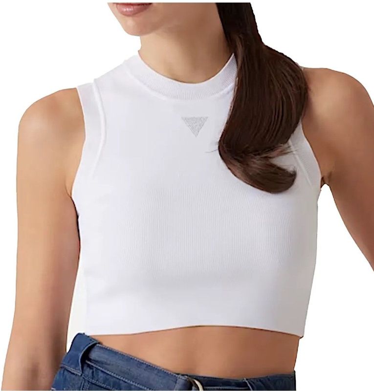 Guess Alexia Mouwloos T-shirt Wit XL Vrouw