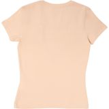 Guess SS RN Satin Triangle Tee Dames T-Shirt - Wanna Be Pink