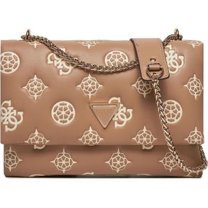 GUESS crossbody tas Deesa met logoprint beige