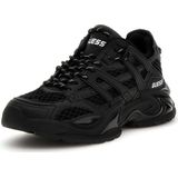 Hardloopschoenen - Imitatieleer - Zwart - Vetersluiting - Rubber Zool